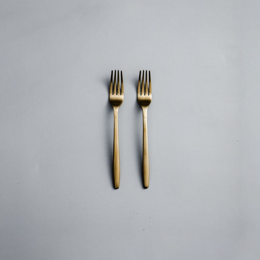 Individual & Matching Pieces-JAZZUPCO-Matte Gold-Salad Fork (2 Pieces)-JAZZUPCO