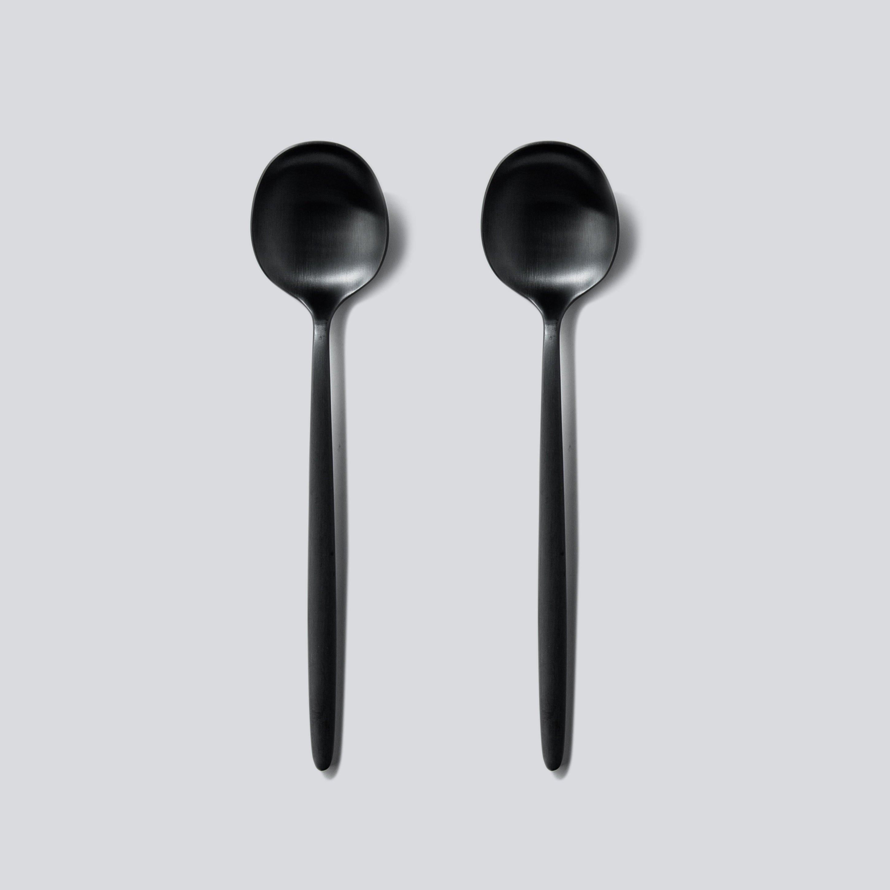 Individual Pieces-JAZZUPCO-Matte Black-Minimalist 2.0-Dinner Spoon (2 Pieces)-JAZZUPCO