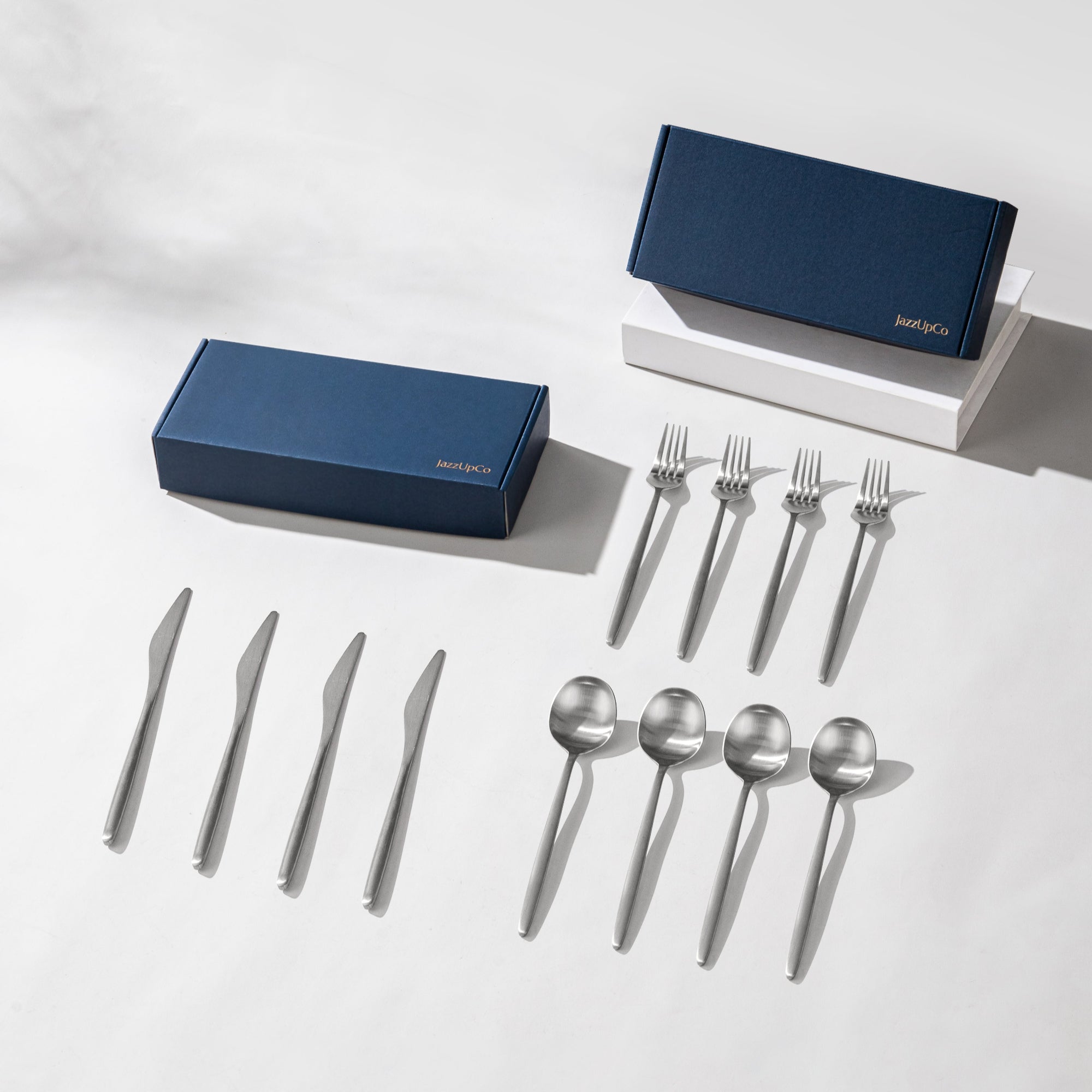 Minimalist 2.0-Flatware-JazzUpCo-Matte Silver-8 Person Set (24 Pieces)-JAZZUPCO