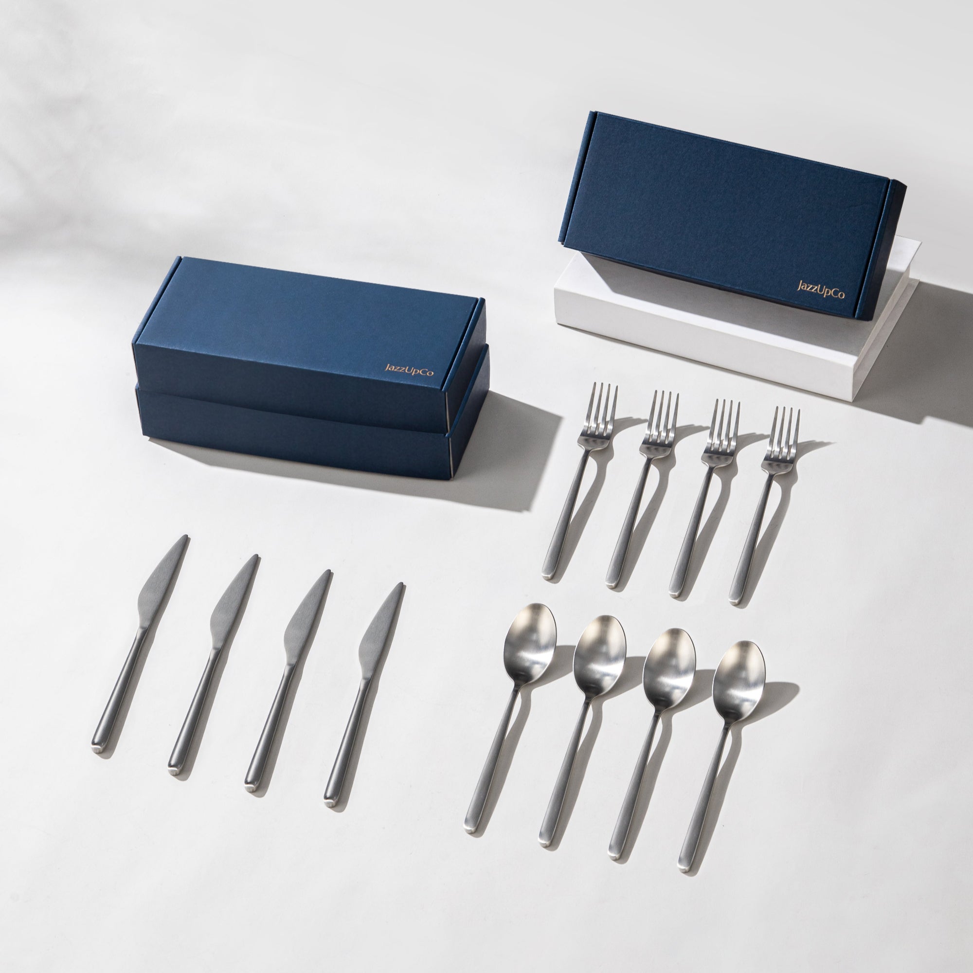 Haelynn 2.0-Flatware-JazzUpCo-Matte Silver-12 Person Set (36 Pieces)-JAZZUPCO