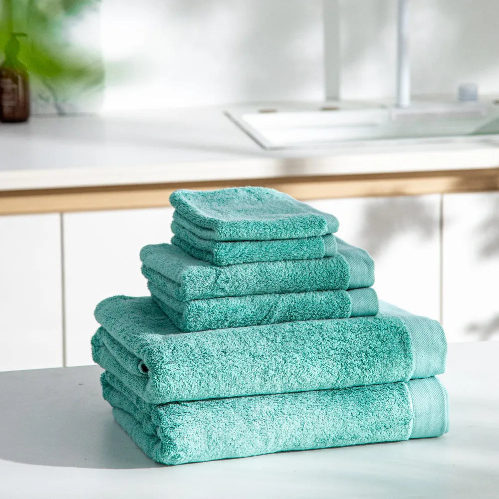 Luxury Hotel Collection Towels-JAZZUPCO-Green-6 Pc Set Bundle (2 Bath | 2 Hand | 2 Wash)-JAZZUPCO
