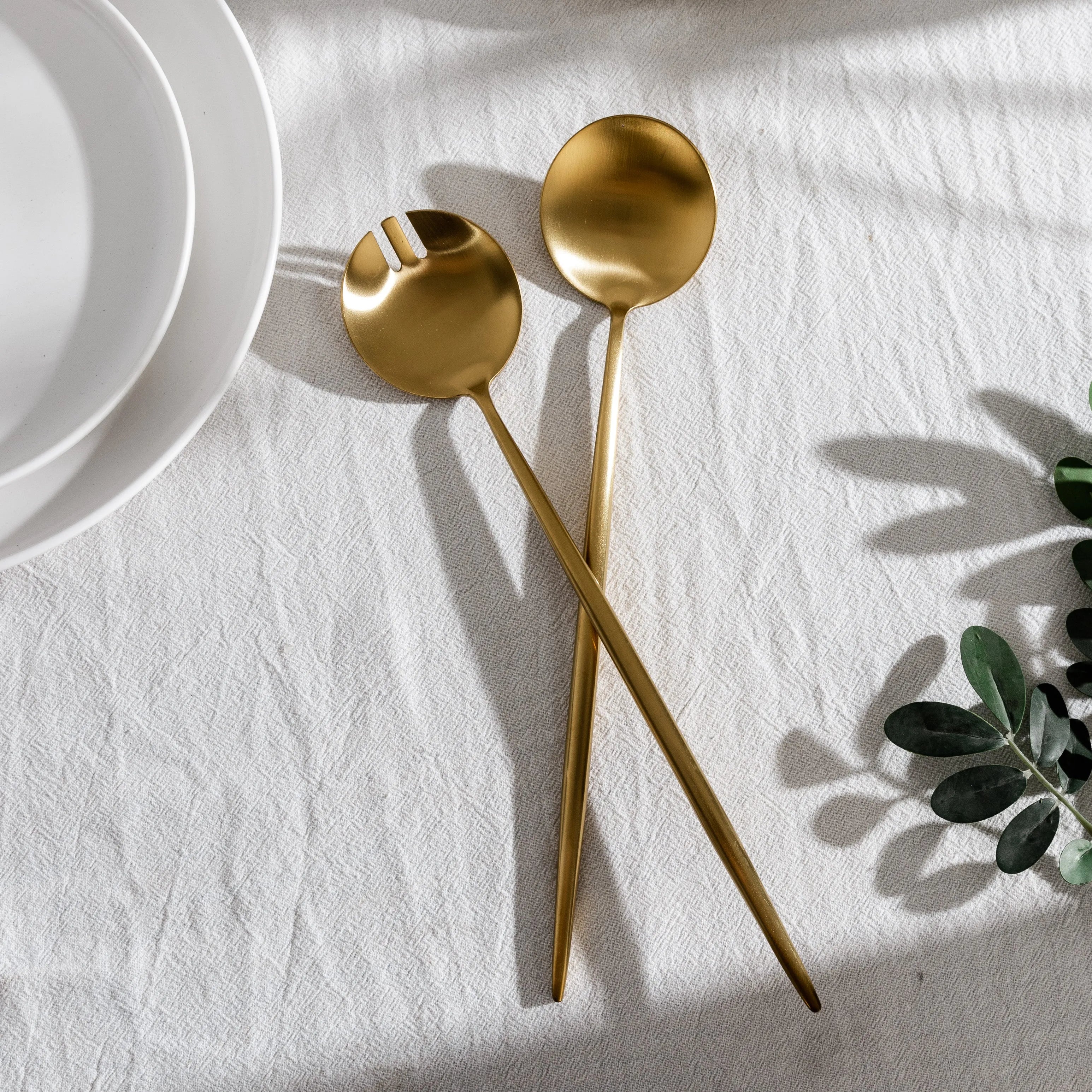 Gilded Serving Utensils & Salad Servers