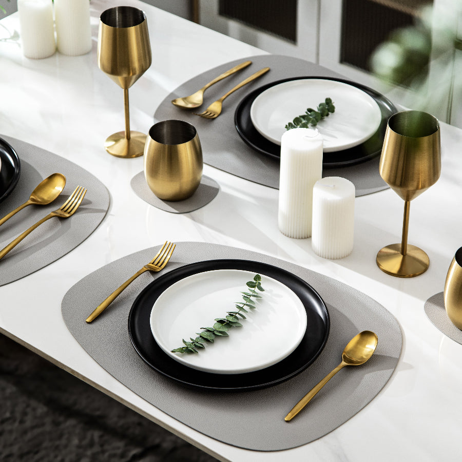 Contemporary Leather Placemats and Coasters 2.0