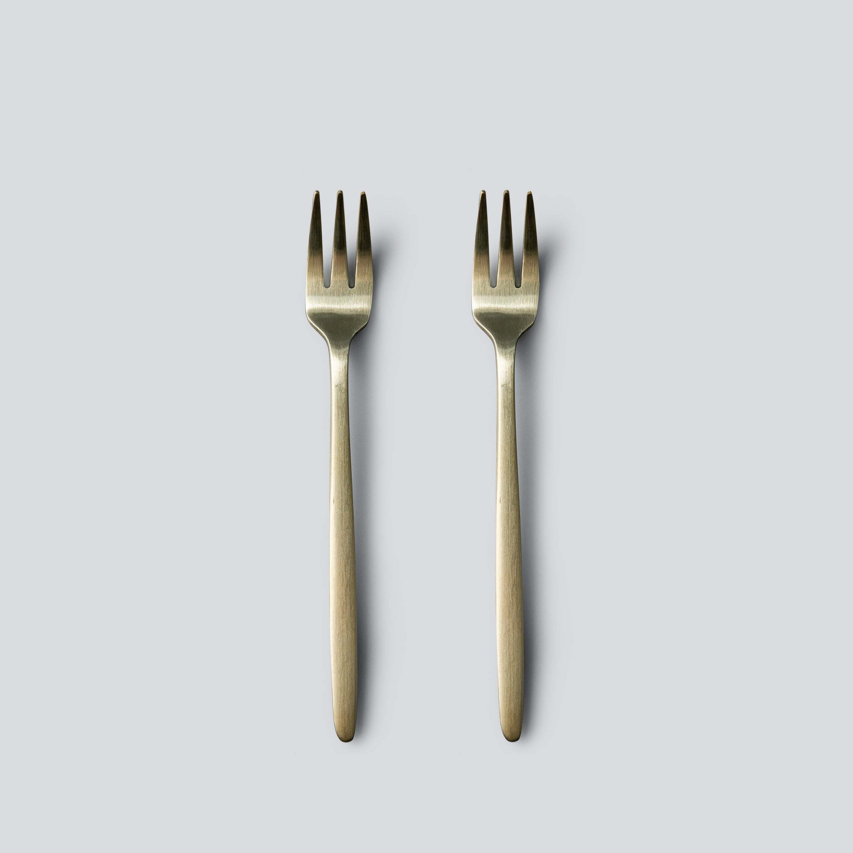 Matching Pieces-JAZZUPCO-Matte Champagne Gold-Fruit Fork (2 Pieces)-JAZZUPCO