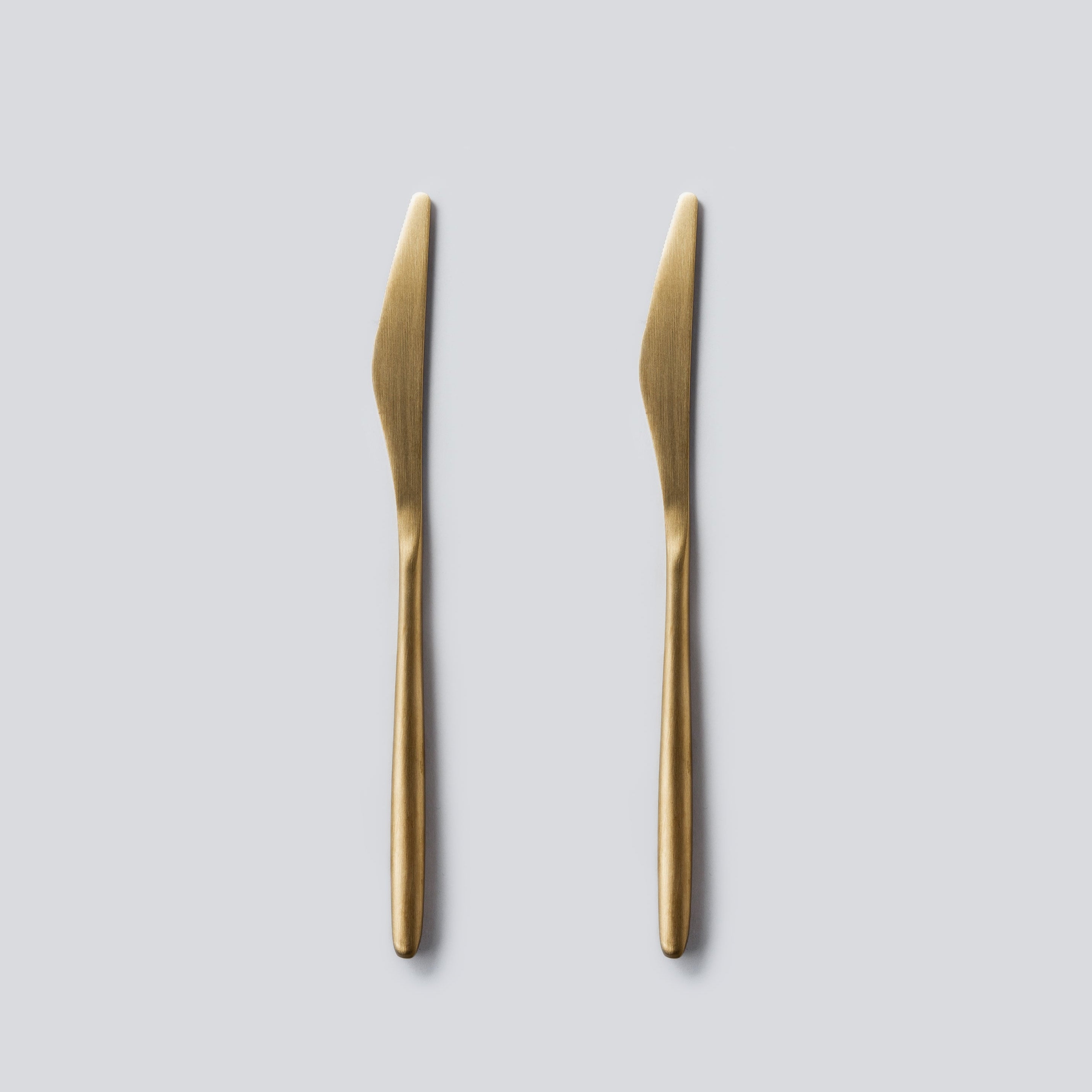 Individual Pieces-JAZZUPCO-Matte Gold-Minimalist 2.0-Dinner Knife (2 Pieces)-JAZZUPCO