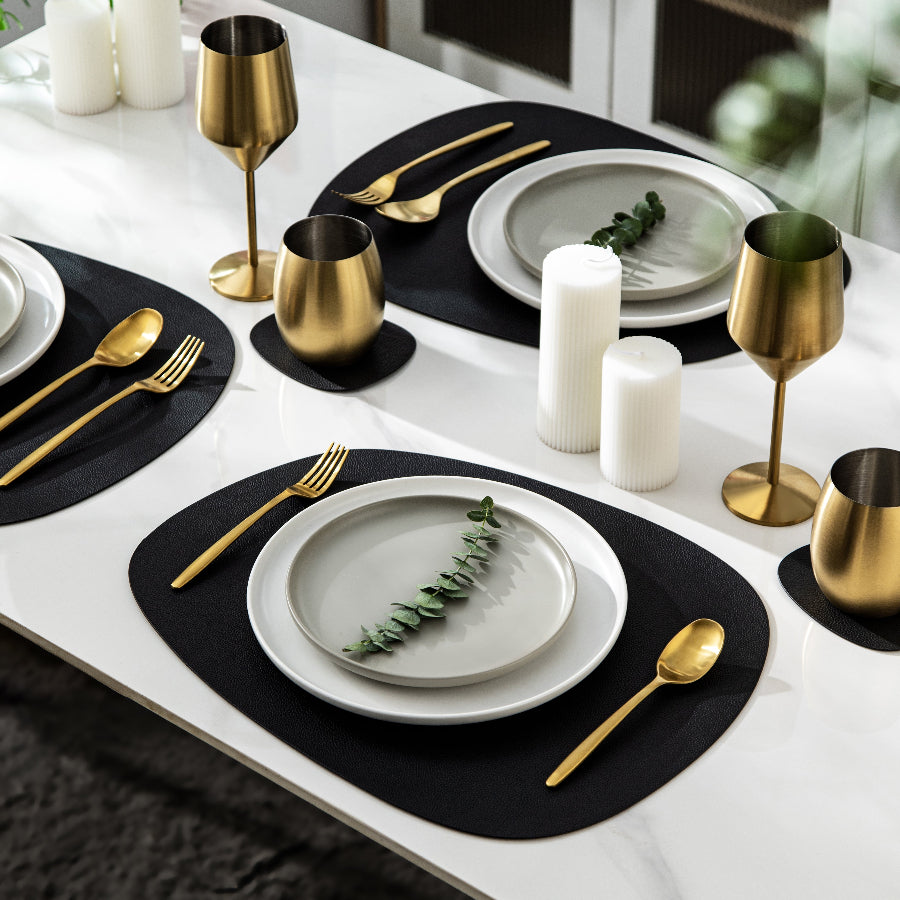 Contemporary Leather Placemats and Coasters 2.0