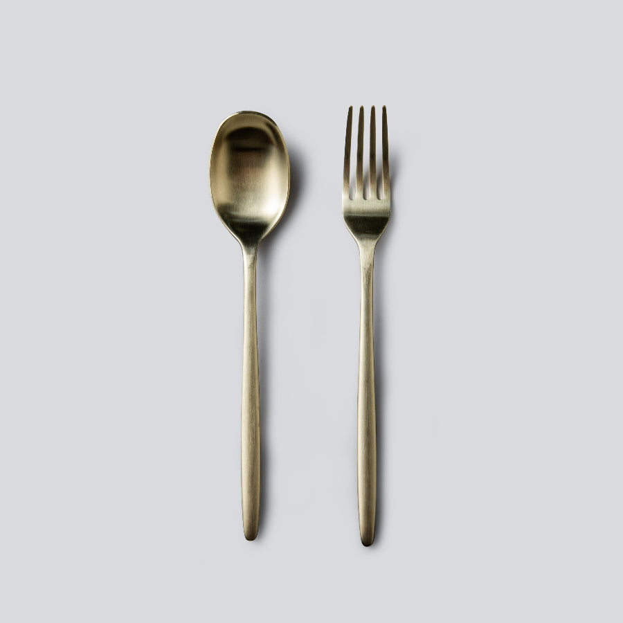 Serving Utensils & Salad Servers-JAZZUPCO-Matte Champagne Gold-Ava-Serving Utensils-JAZZUPCO