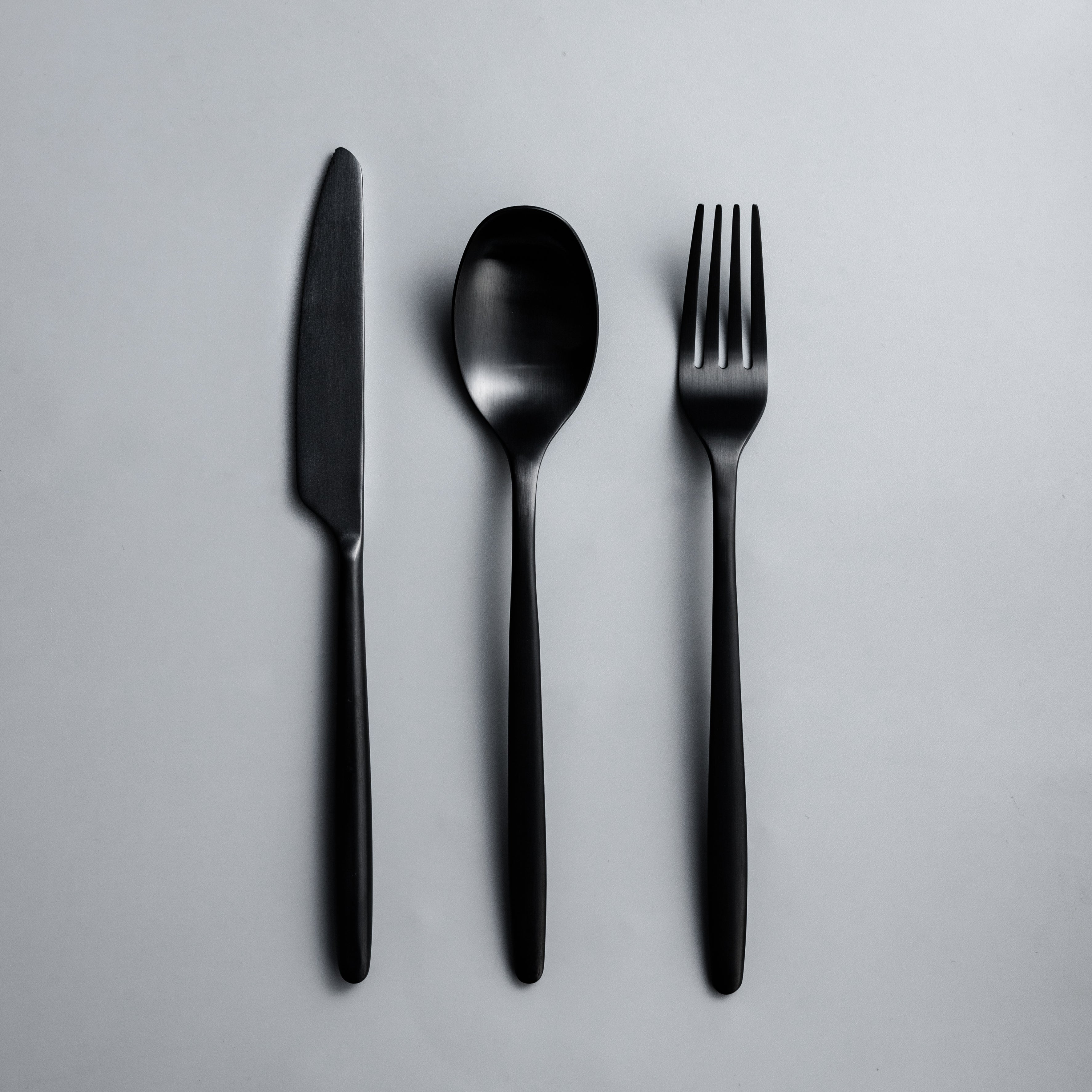 Ava Starter Set-Flatware-JazzUpCo-Matte Black-4 Person Set (12 Pieces)-JAZZUPCO