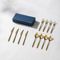 Haelynn 2.0-Flatware-JazzUpCo-Matte Gold-4 Person Set (12 Pieces)-JAZZUPCO
