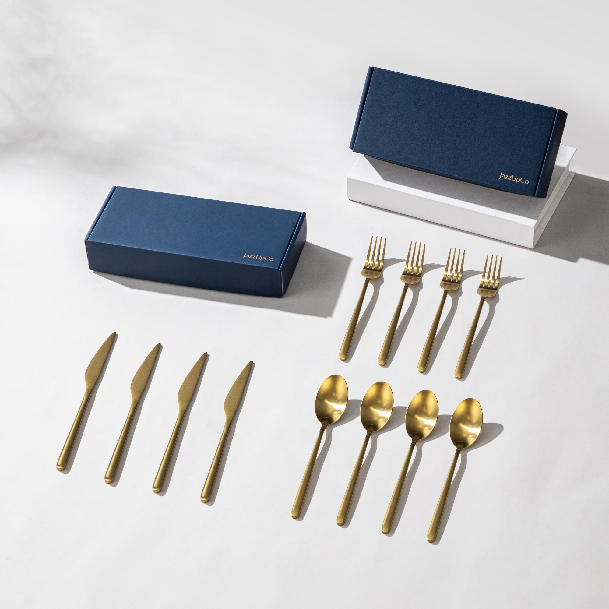 Haelynn 2.0-Flatware-JazzUpCo-Matte Gold-8 Person Set (24 Pieces)-JAZZUPCO