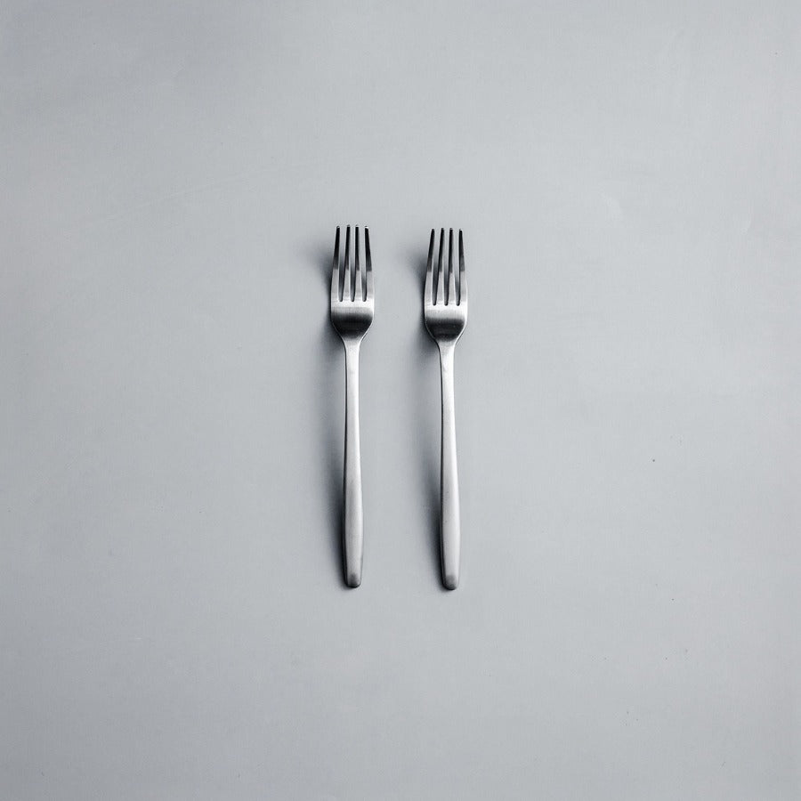 Individual & Matching Pieces-JAZZUPCO-Matte Silver-Salad Fork (2 Pieces)-JAZZUPCO