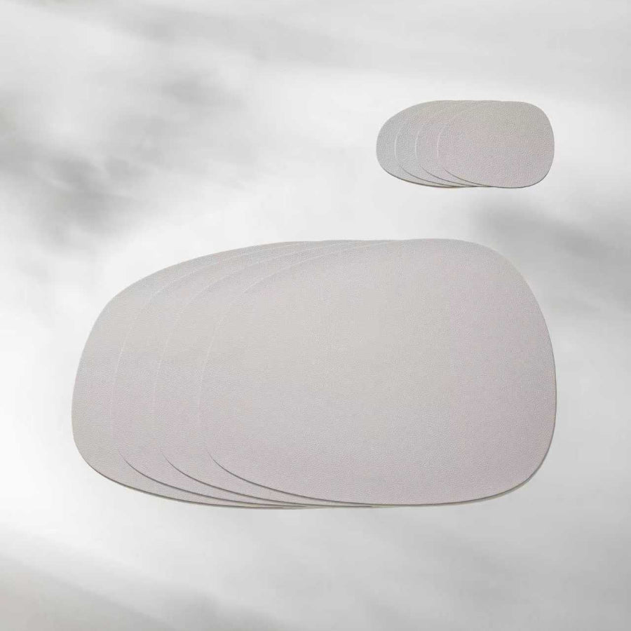 Contemporary Leather Placemats and Coasters 2.0-jazzupco-Gray - 4 x Placemats & Coasters-JAZZUPCO