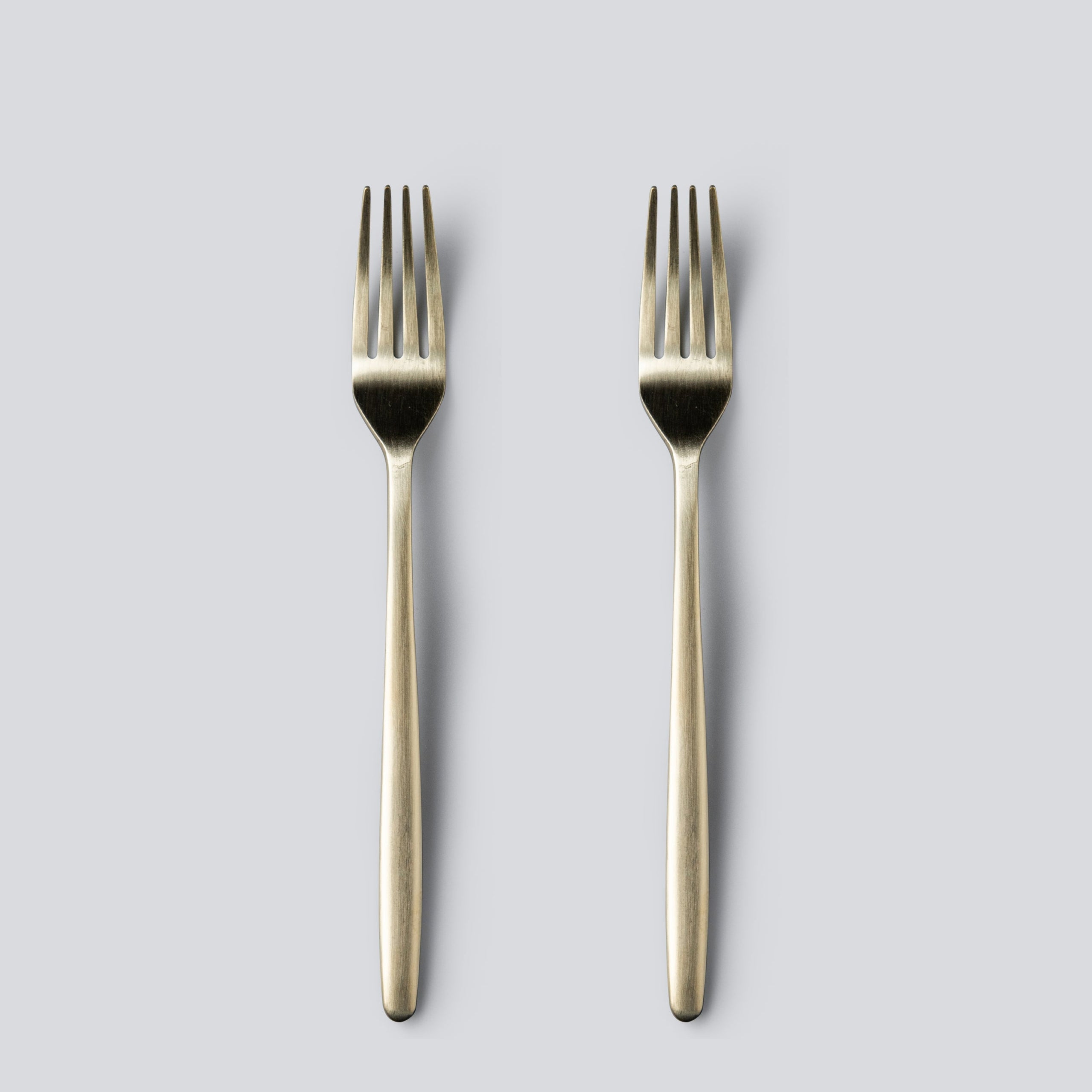 Individual Pieces-JAZZUPCO-Matte Champagne Gold-Ava-Dinner Fork (2 Pieces)-JAZZUPCO