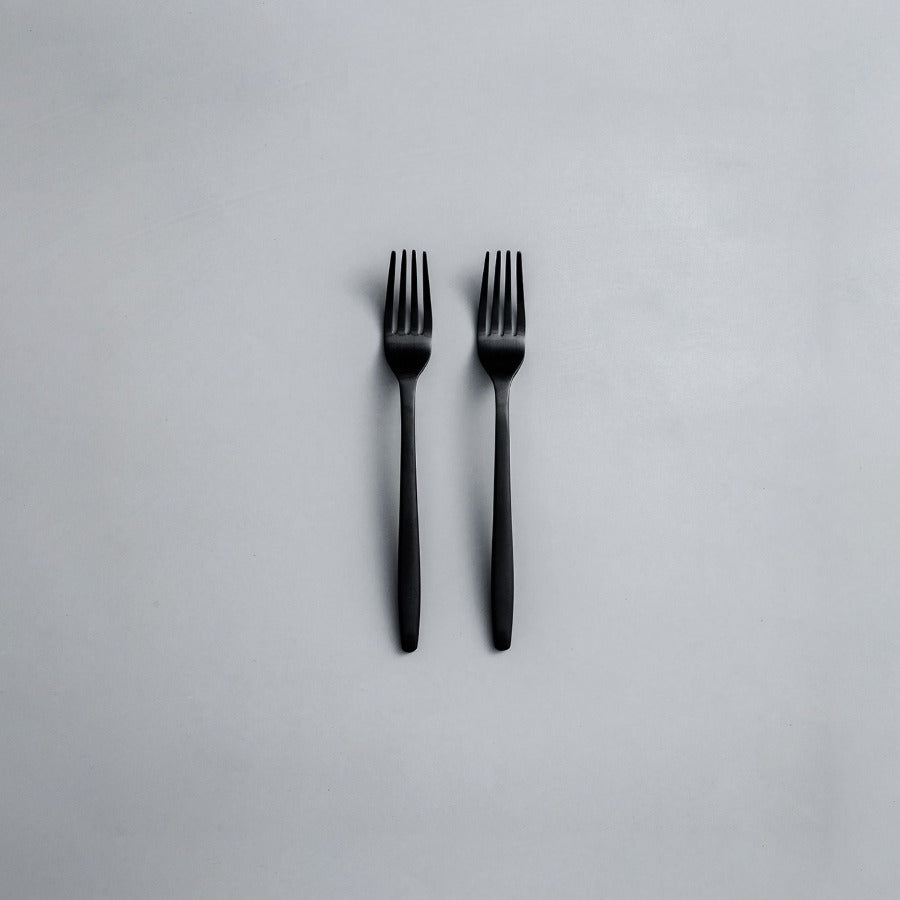 Individual & Matching Pieces-JAZZUPCO-Matte Black-Salad Fork (2 Pieces)-JAZZUPCO
