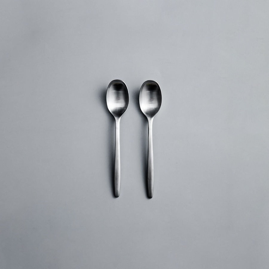 Individual & Matching Pieces-JAZZUPCO-Matte Silver-Dessert Spoon (2 Pieces)-JAZZUPCO
