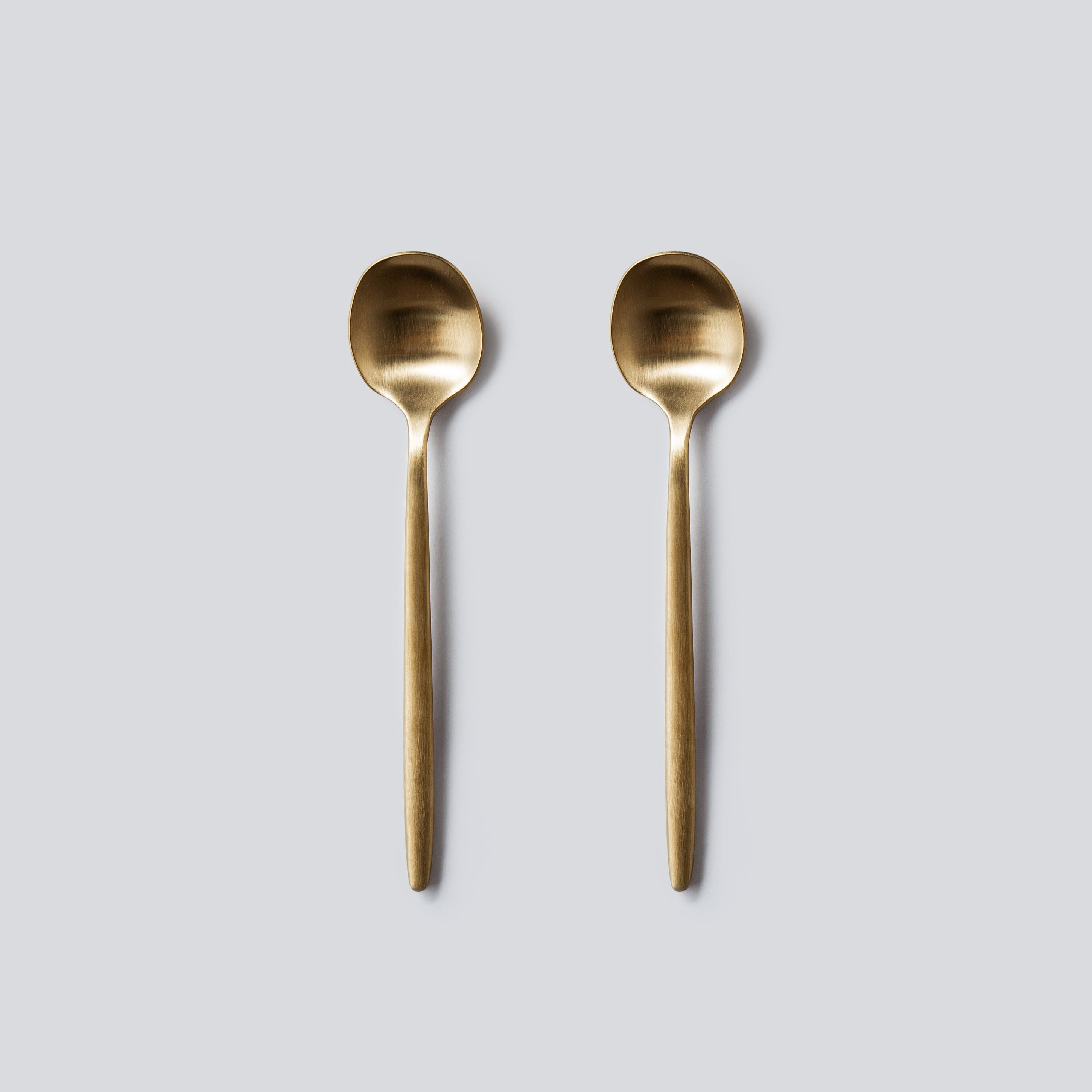 Individual Pieces-JAZZUPCO-Matte Gold-Minimalist 2.0-Dessert Spoon (2 Pieces)-JAZZUPCO