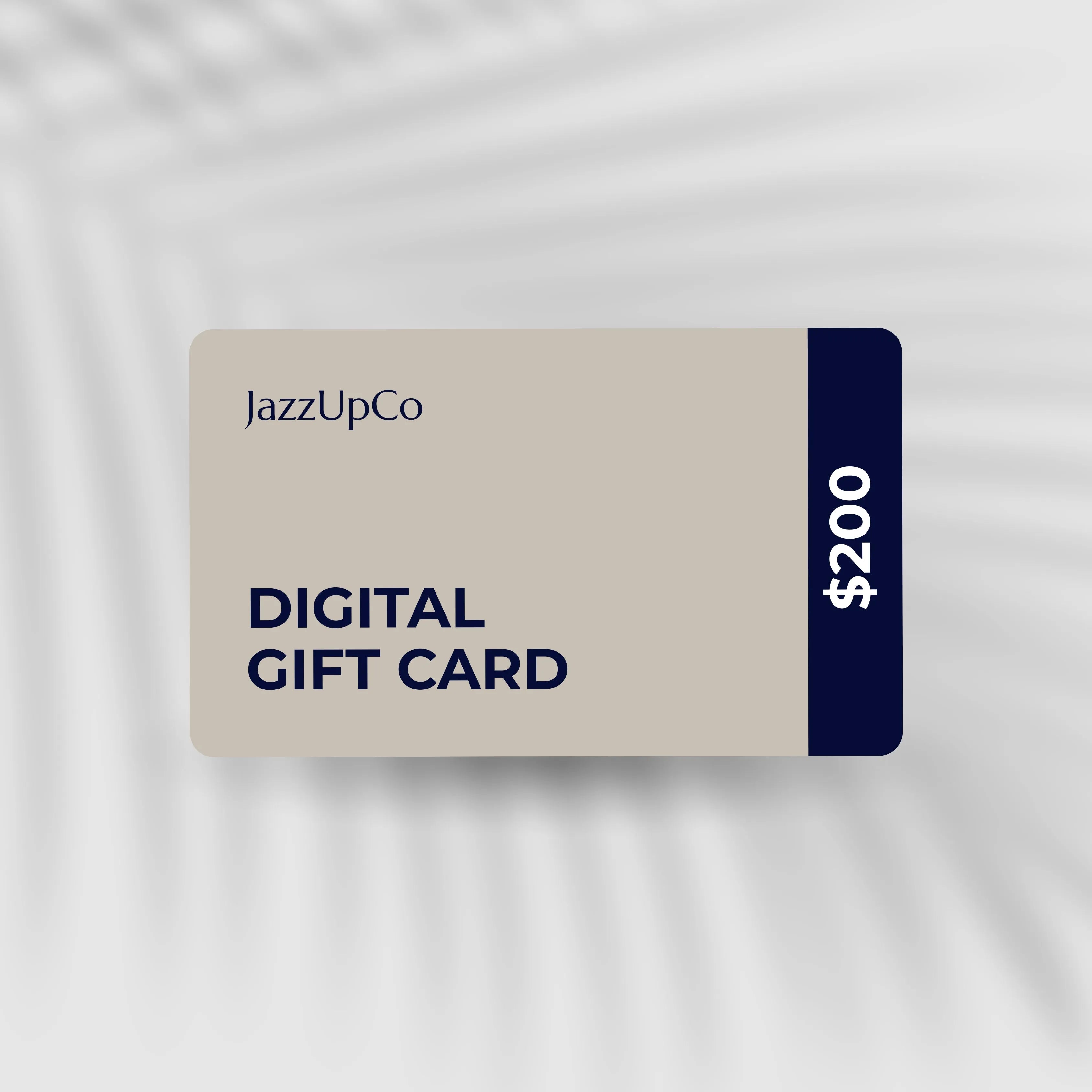 JazzUpCo Gift Card-Gift Cards-JAZZUPCO-US$200-JAZZUPCO