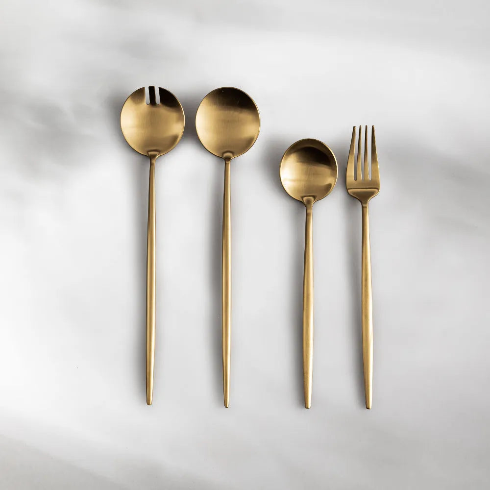 Gilded Serving Utensils & Salad Servers