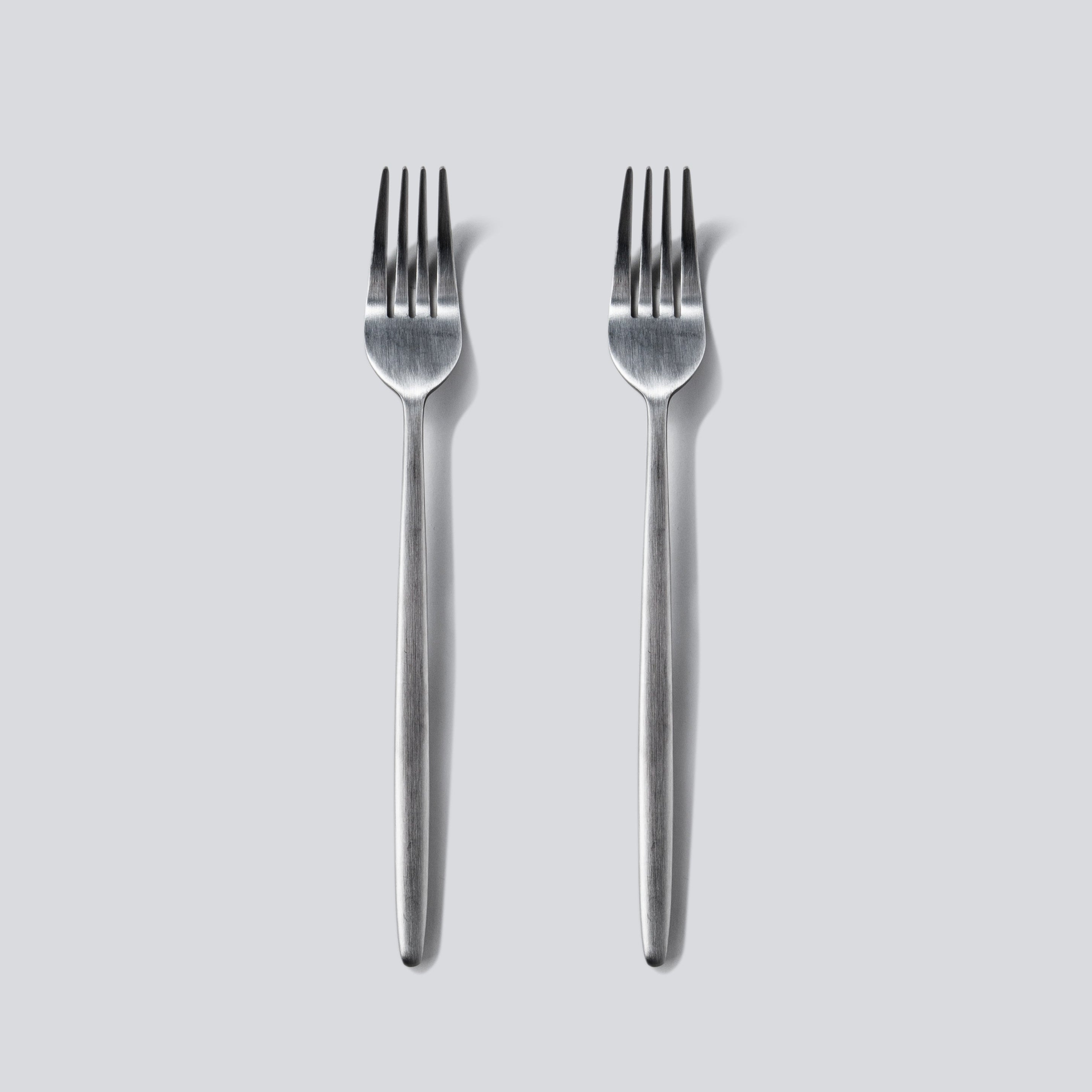 Individual Pieces-JAZZUPCO-Matte Silver-Minimalist 2.0-Dinner Fork (2 Pieces)-JAZZUPCO