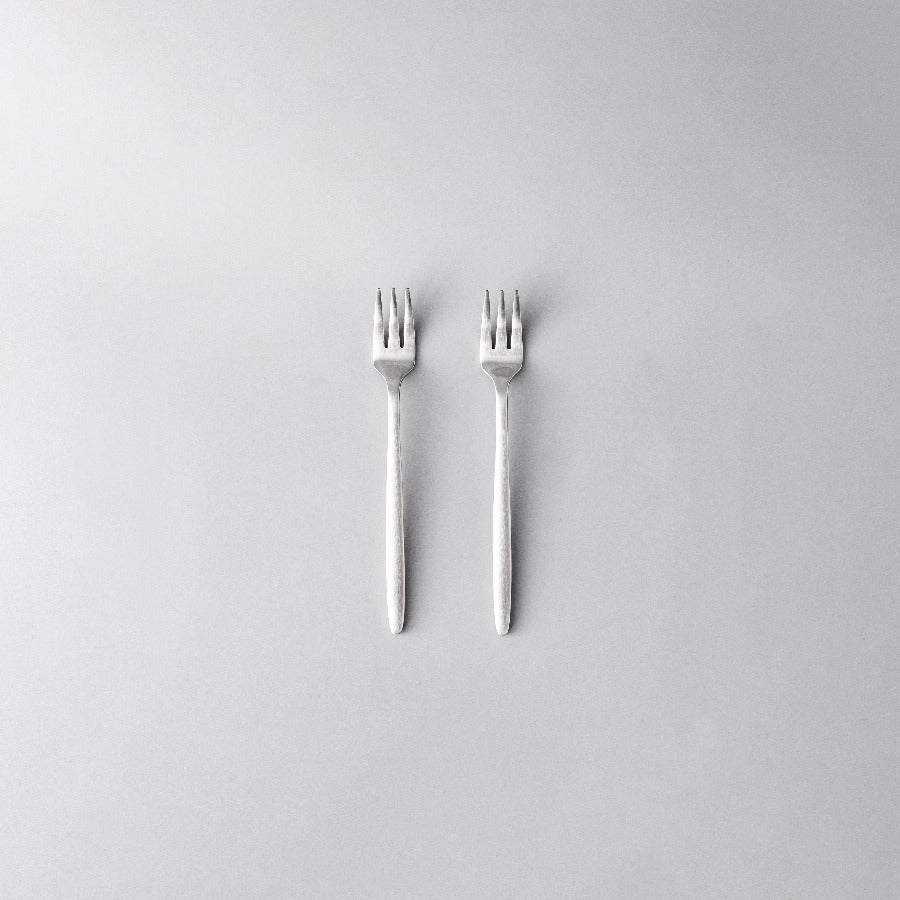 Individual & Matching Pieces-JAZZUPCO-Matte Silver-Fruit Fork (2 Pieces)-JAZZUPCO