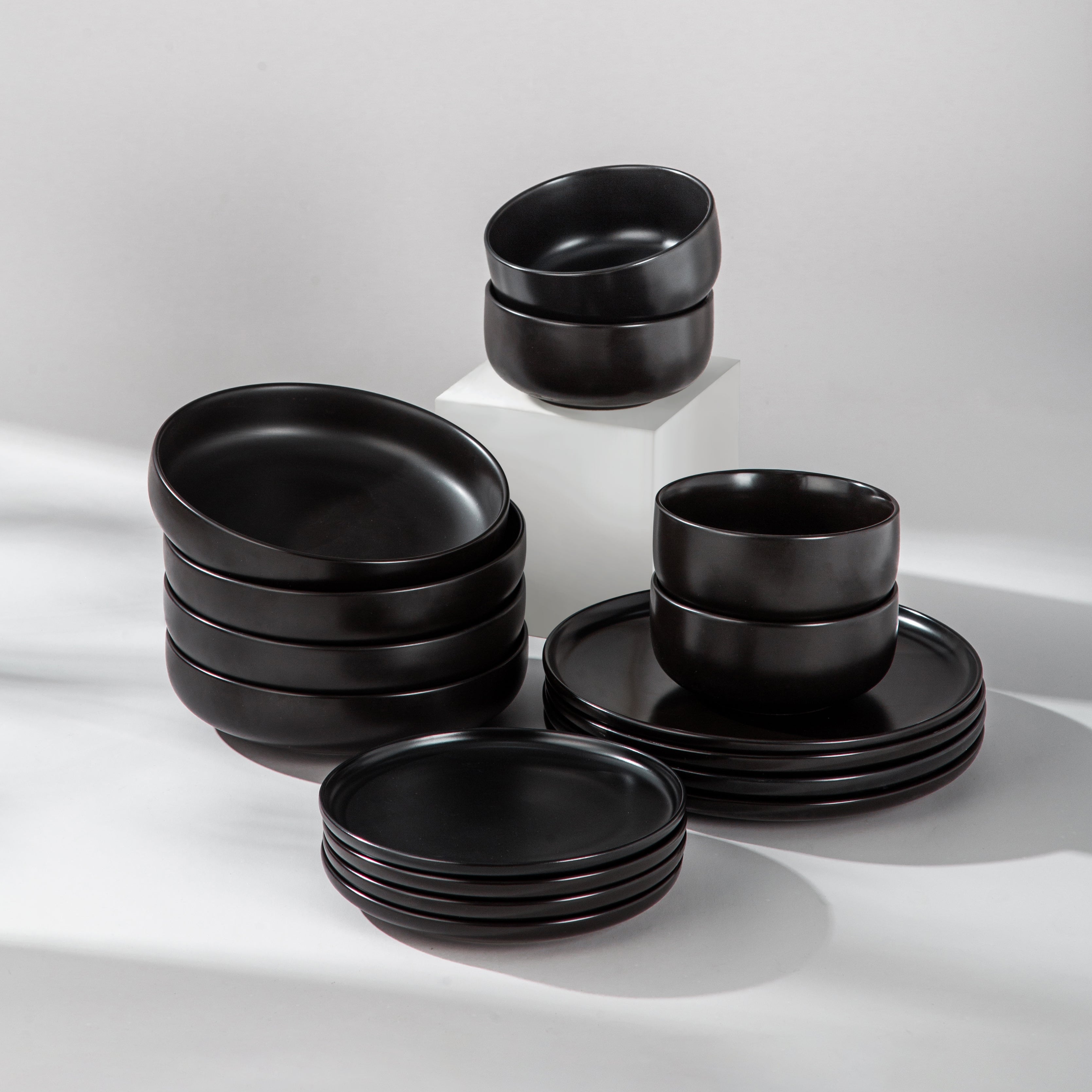 Starter Bundle Set-JAZZUPCO-Black-4 Person Set (16 Pieces)-JAZZUPCO