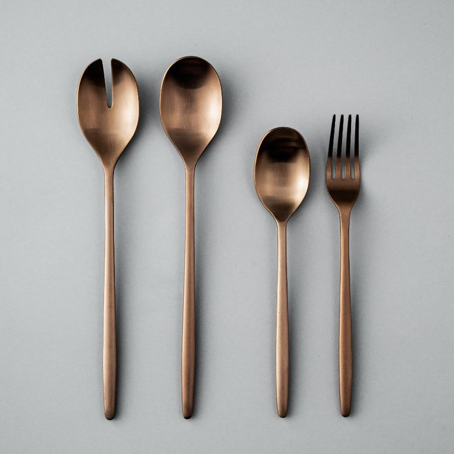 Serving Utensils & Salad Servers-JAZZUPCO-Matte Rose Gold-Ava-Serving Utensils + Salad Servers Bundle-JAZZUPCO