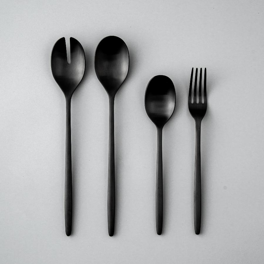 Serving Utensils & Salad Servers-JAZZUPCO-Matte Black-Ava-Serving Utensils + Salad Servers Bundle-JAZZUPCO
