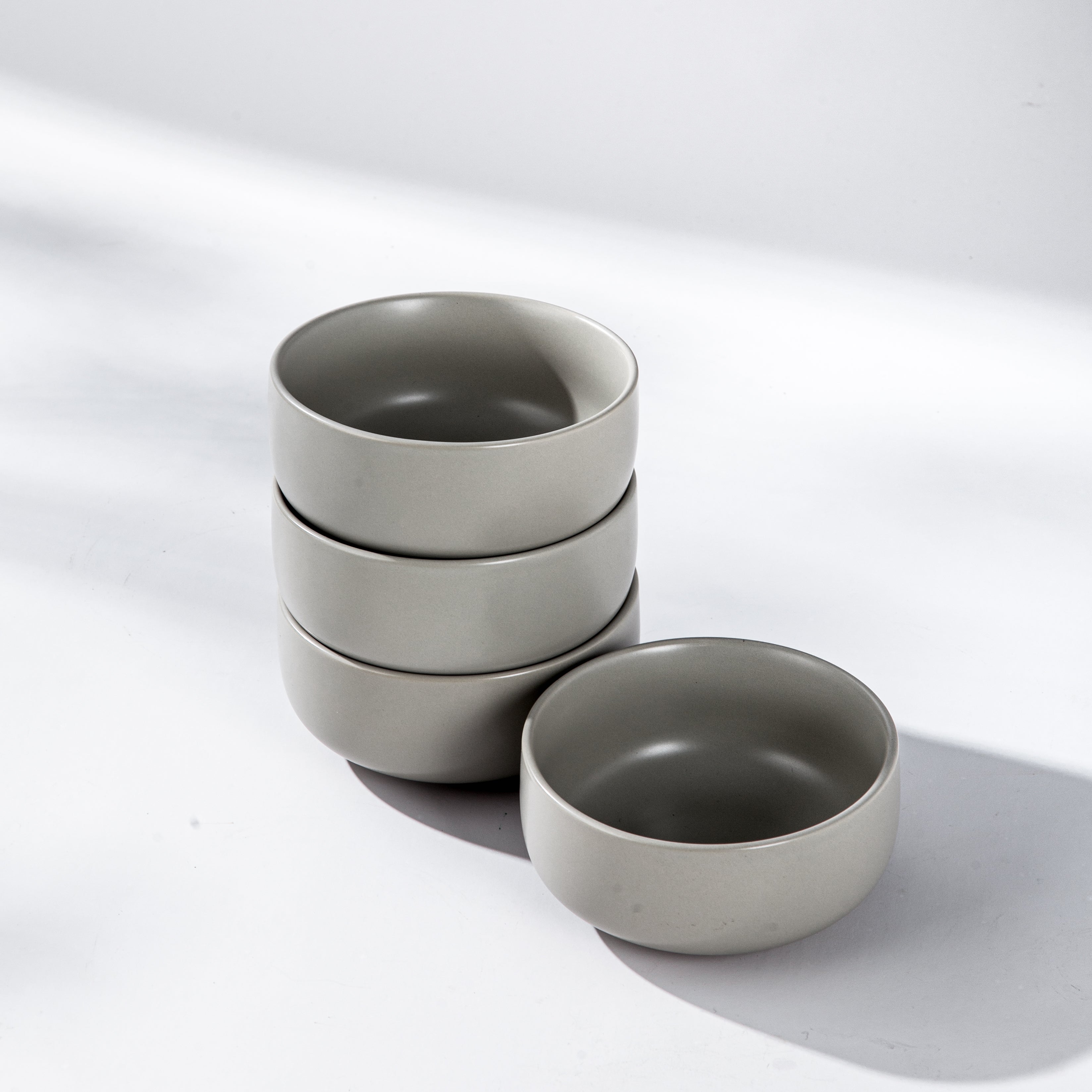 Small Bowl-JAZZUPCO-Matte Dove Gray-4 x Dessert Bowls-JAZZUPCO