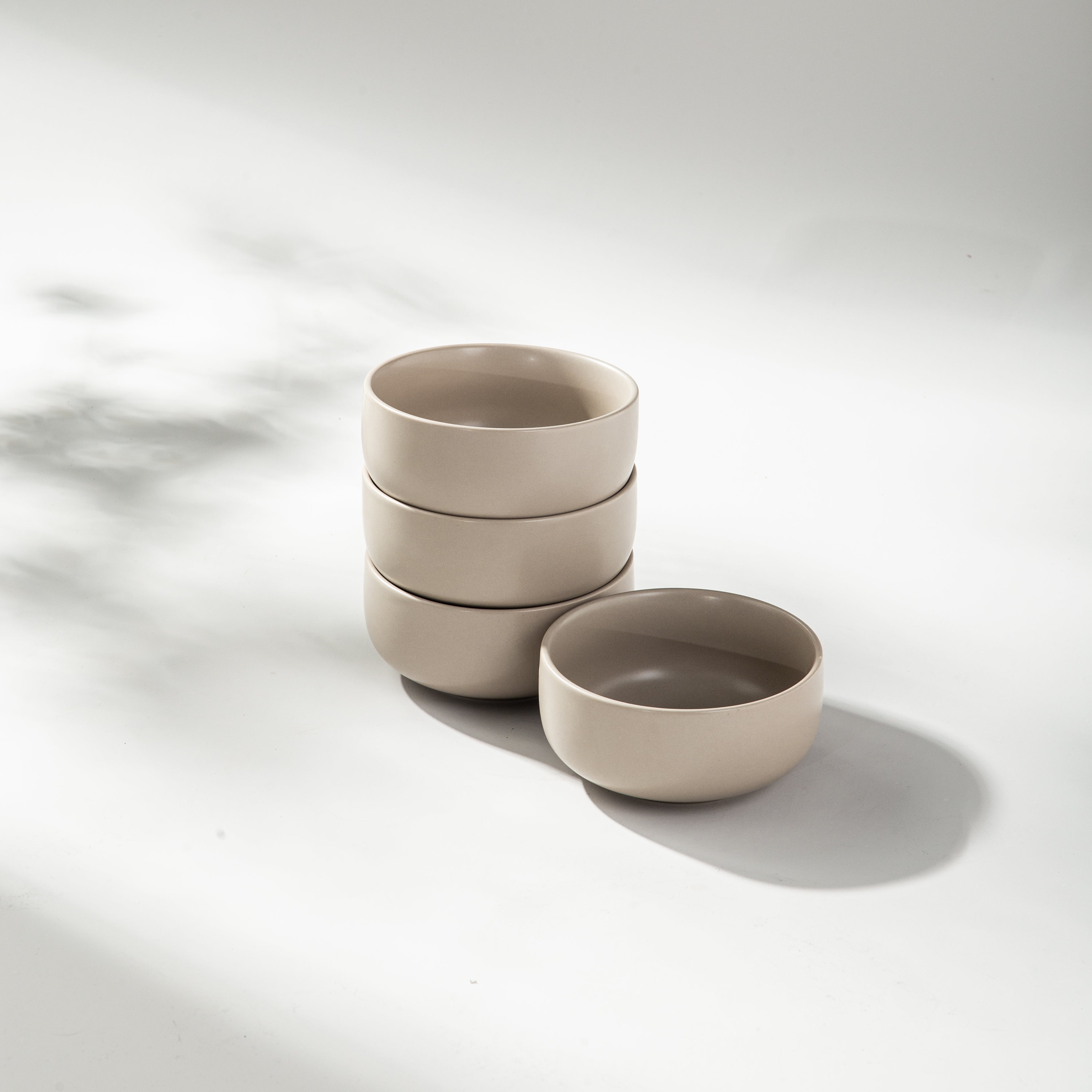 Small Bowl-JAZZUPCO-Matte Taupe-4 x Dessert Bowls-JAZZUPCO