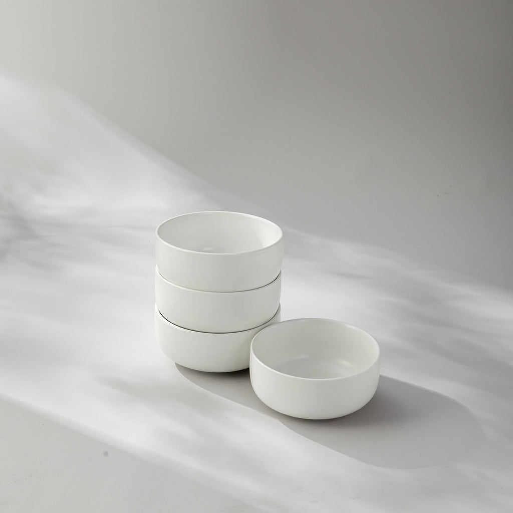 Small Bowl-JAZZUPCO-Matte White-4 x Dessert Bowls-JAZZUPCO