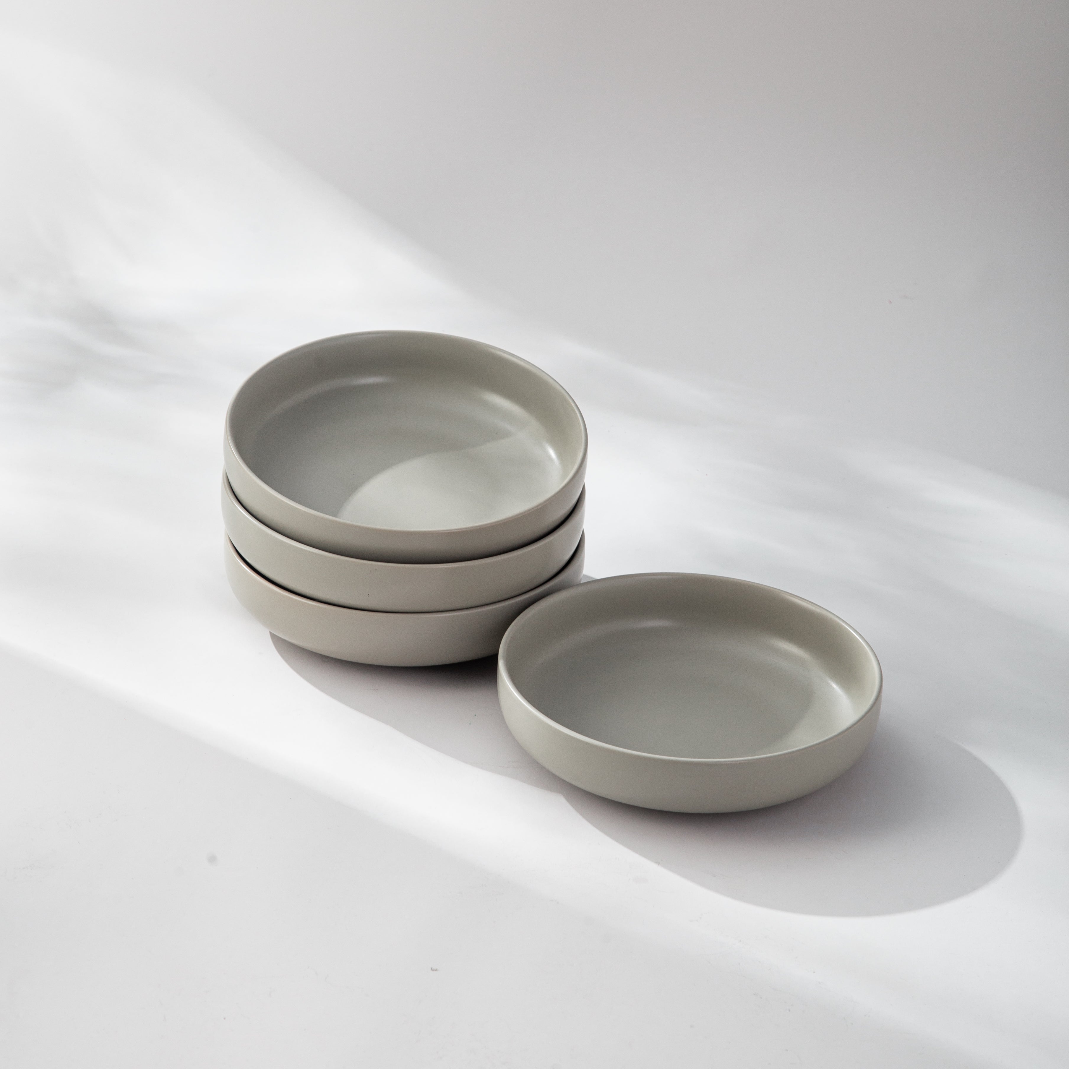 Dinner Bowl-JAZZUPCO-Matte Dove Gray-4 x Big Bowls-JAZZUPCO