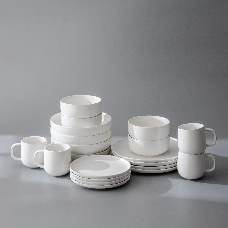 Full Bundle Set-JAZZUPCO-Matte White-4 Person Set (20 Pieces)-JAZZUPCO