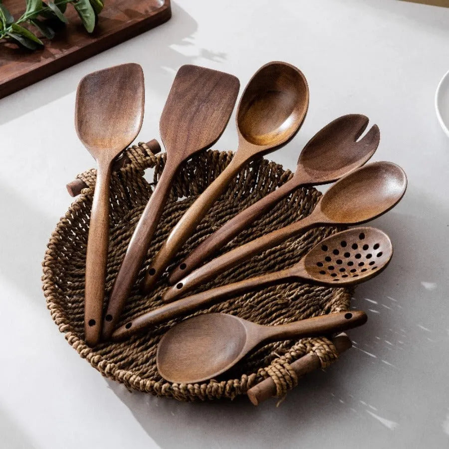 Wooden Kitchen Utensils Set