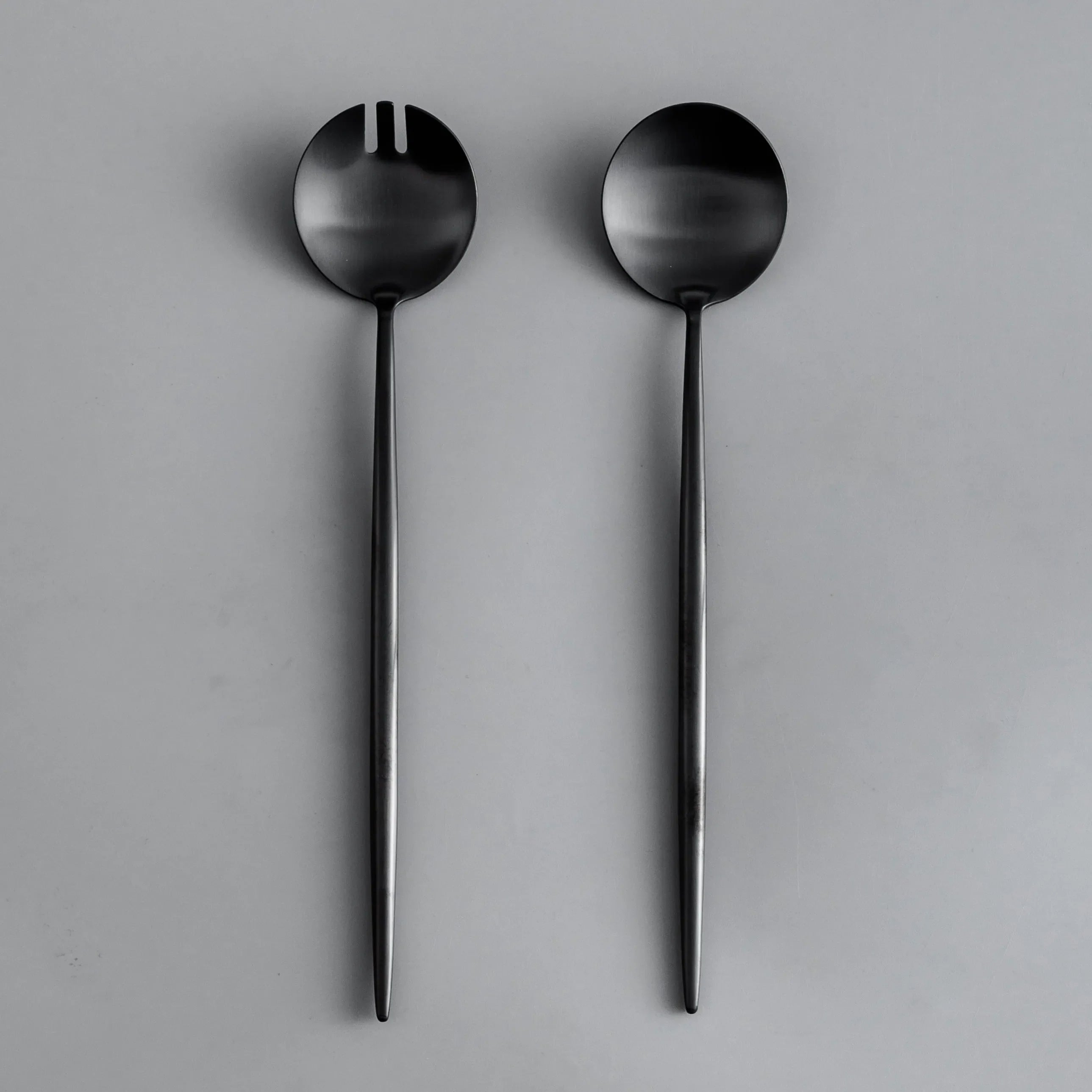 Gilded Serving Utensils & Salad Servers-JazzUpCo-Matte Black-Salad Servers Only-JAZZUPCO