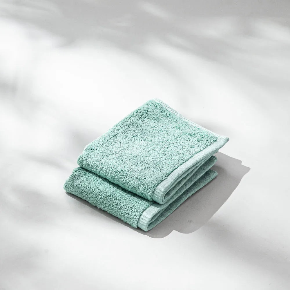 Luxury Hotel Collection Towels-JAZZUPCO-Green-2 Wash Cloths-JAZZUPCO