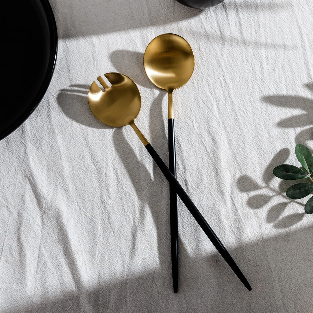 Gilded Serving Utensils & Salad Servers