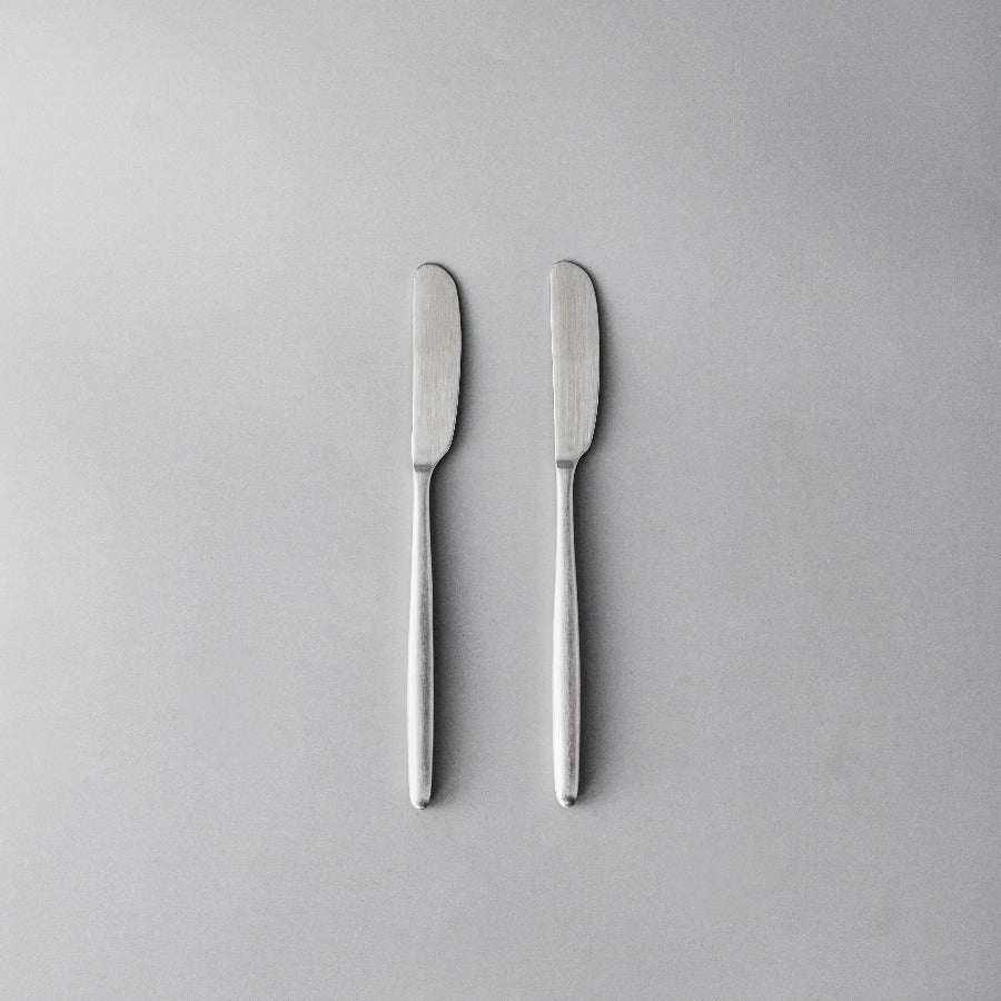 Individual & Matching Pieces-JAZZUPCO-Matte Silver-Butter Knife (2 Pieces)-JAZZUPCO