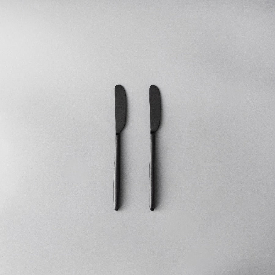 Individual & Matching Pieces-JAZZUPCO-Matte Black-Butter Knife (2 Pieces)-JAZZUPCO