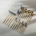 Minimalist Flatware-jazzupco-Matte Gold-4 Person Set (20 Pieces)-JAZZUPCO