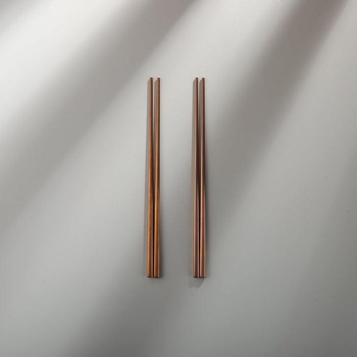 Chopsticks-JAZZUPCO-Matte Rose Gold-Chopsticks (2 Pairs)-JAZZUPCO