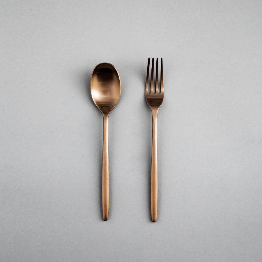 Serving Utensils & Salad Servers-JAZZUPCO-Matte Rose Gold-Ava-Serving Utensils-JAZZUPCO