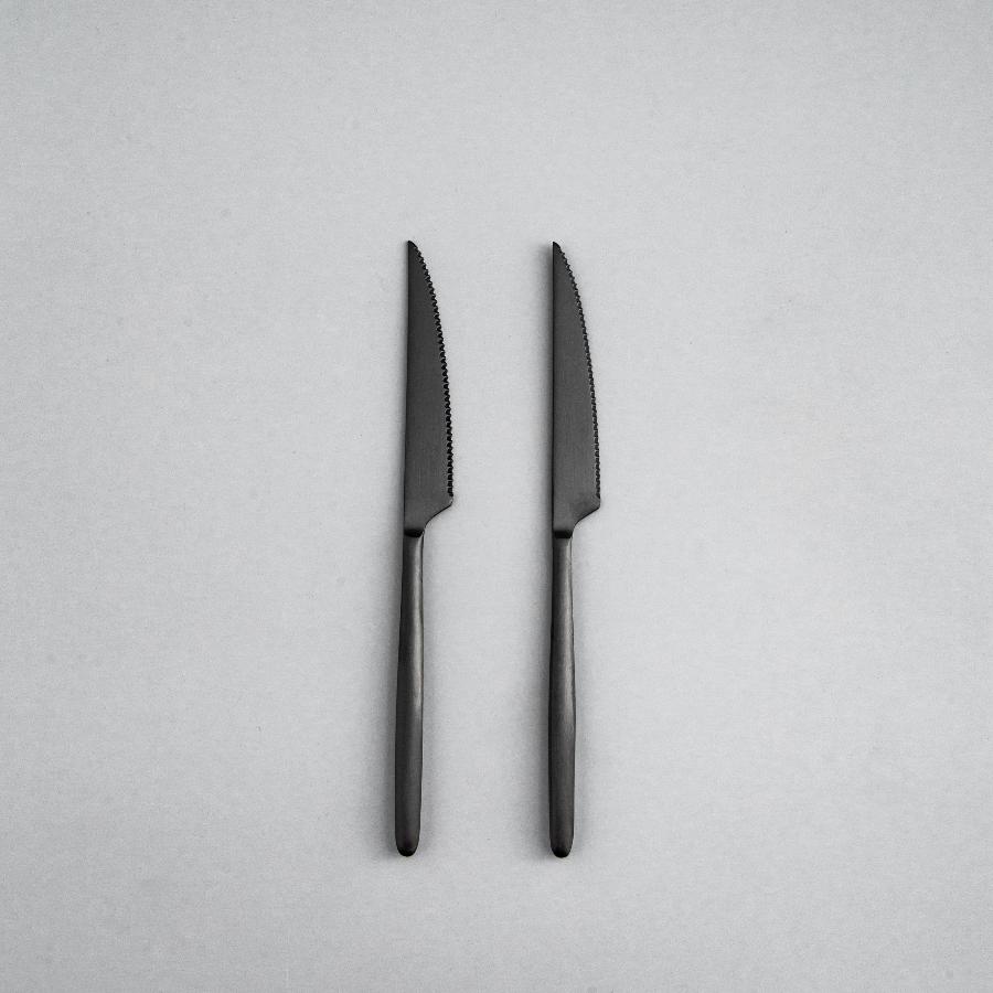 Matching Pieces-JAZZUPCO-Matte Black-Steak Knife (2 Pieces)-JAZZUPCO