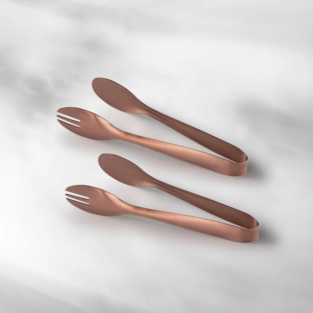 Serving Tongs-JAZZUPCO-Matte Rose Gold-2 Serving Tongs-JAZZUPCO