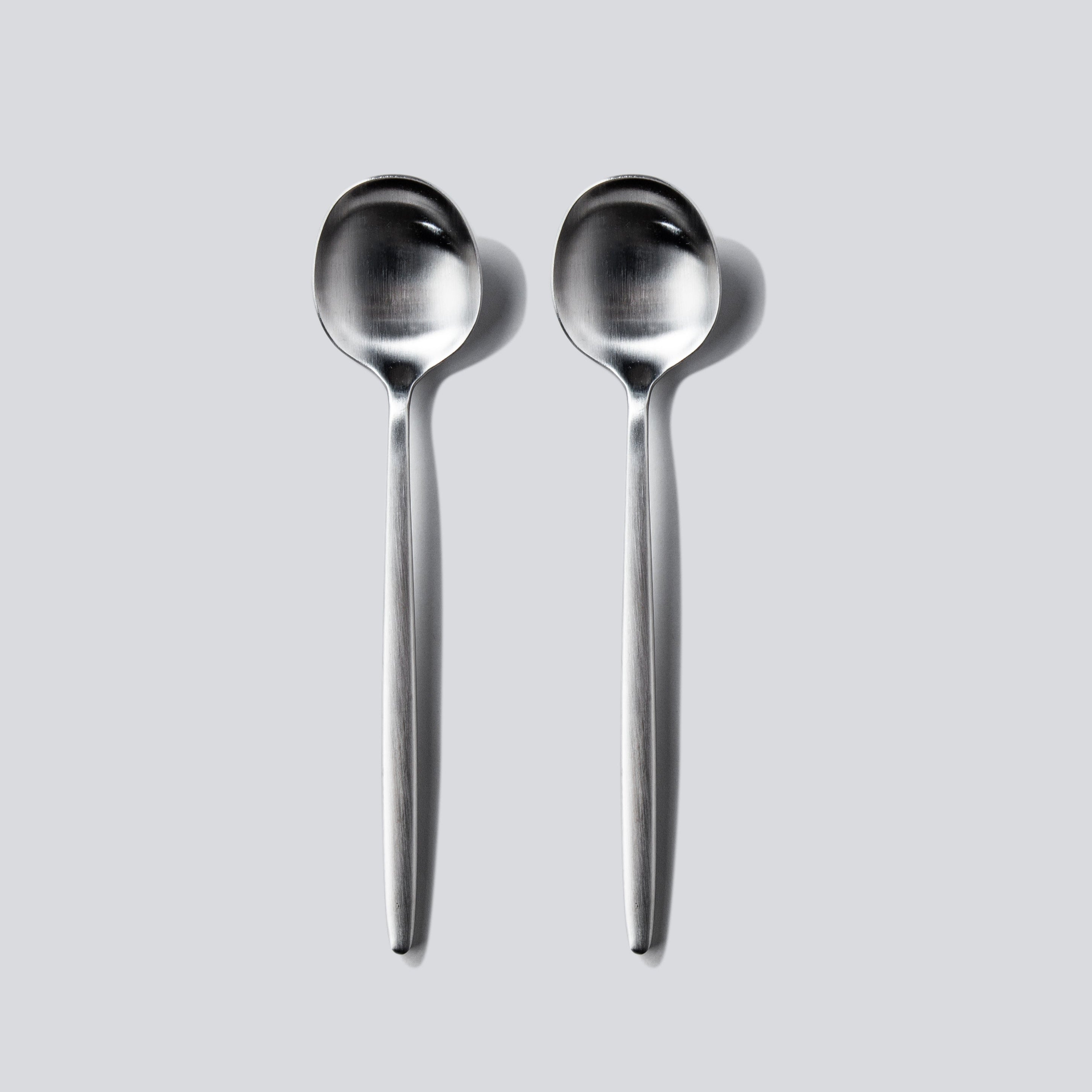 Individual Pieces-JAZZUPCO-Matte Silver-Minimalist 2.0-Dinner Spoon (2 Pieces)-JAZZUPCO