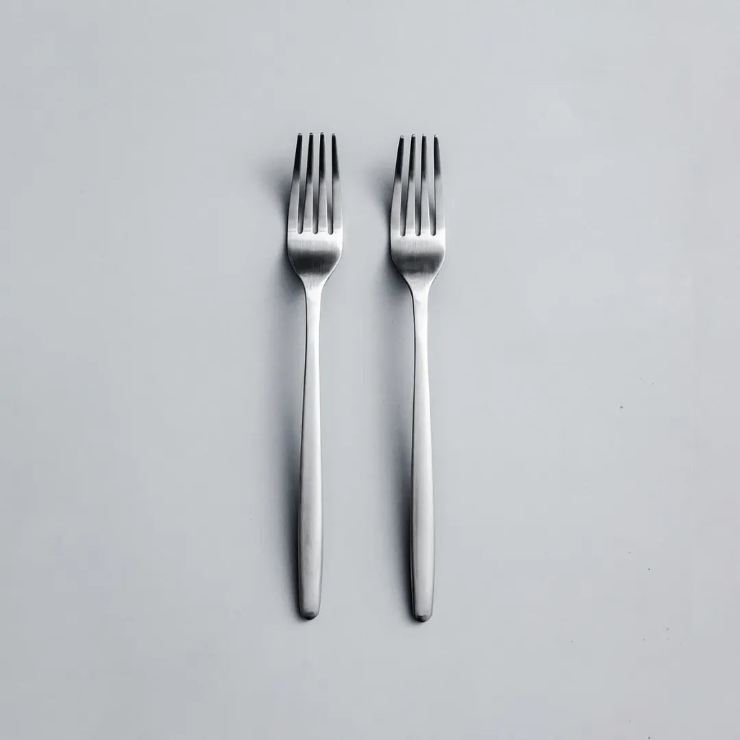 Individual & Matching Pieces-JAZZUPCO-Matte Silver-Dinner Fork (2 Pieces)-JAZZUPCO