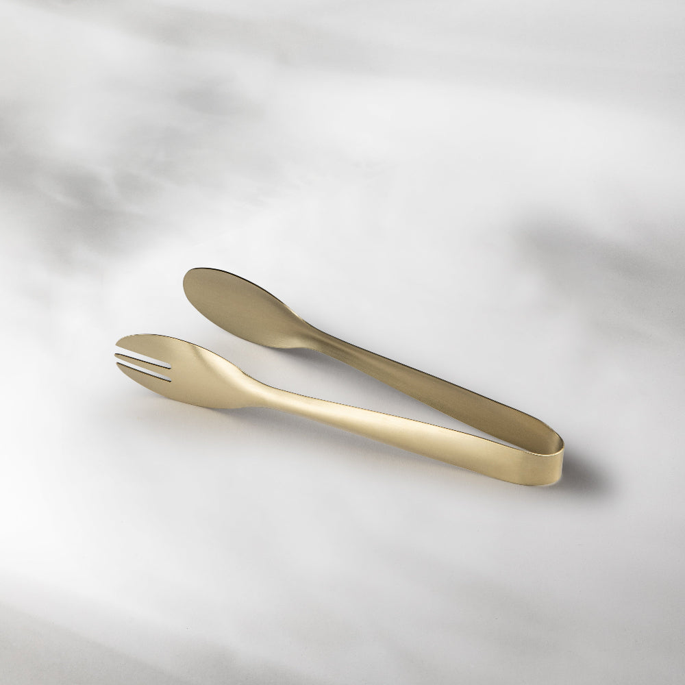 Serving Tongs-JAZZUPCO-Matte Champagne Gold-1 Serving Tongs-JAZZUPCO