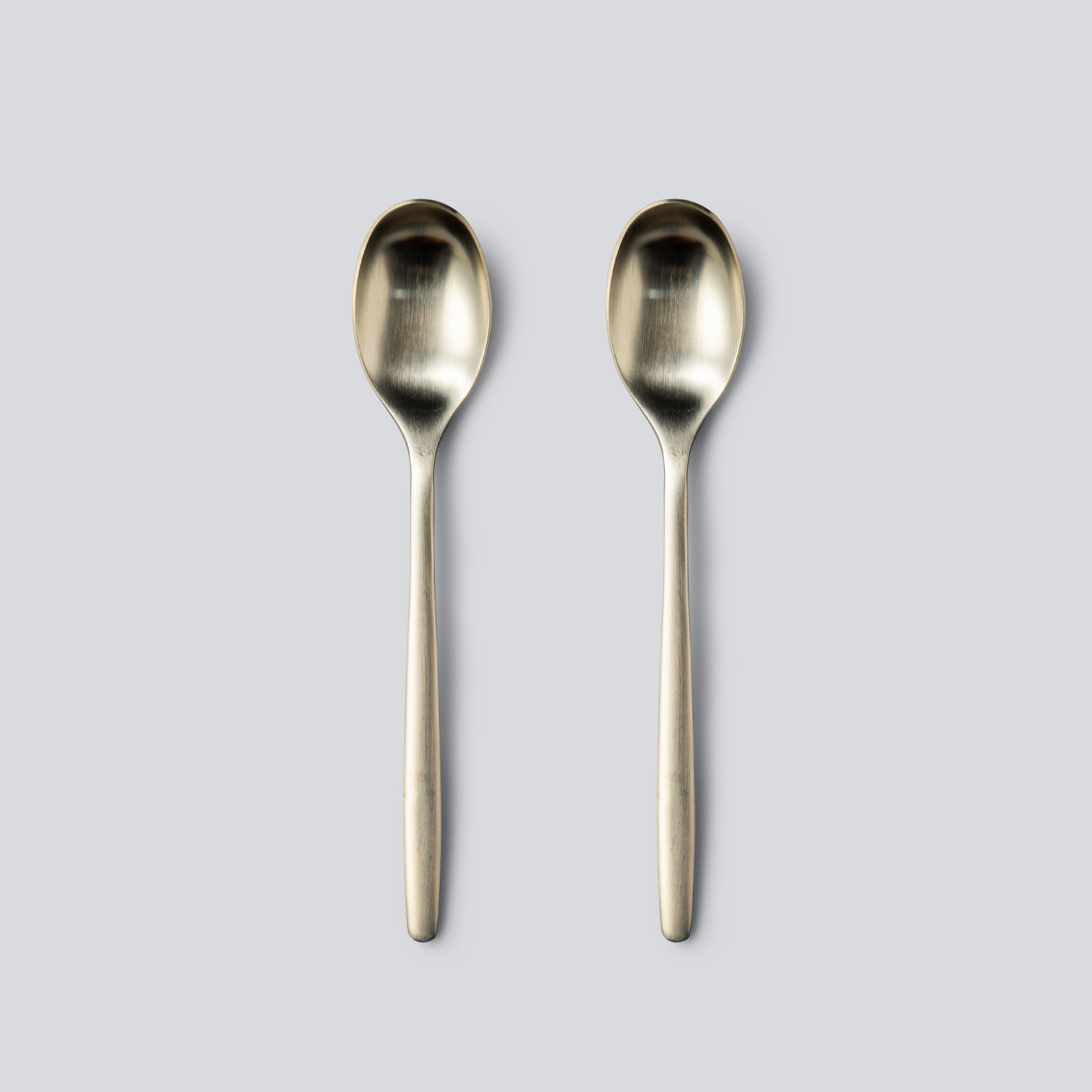 Individual & Matching Pieces-JAZZUPCO-Matte Champagne Gold-Dinner Spoon (2 Pieces)-JAZZUPCO