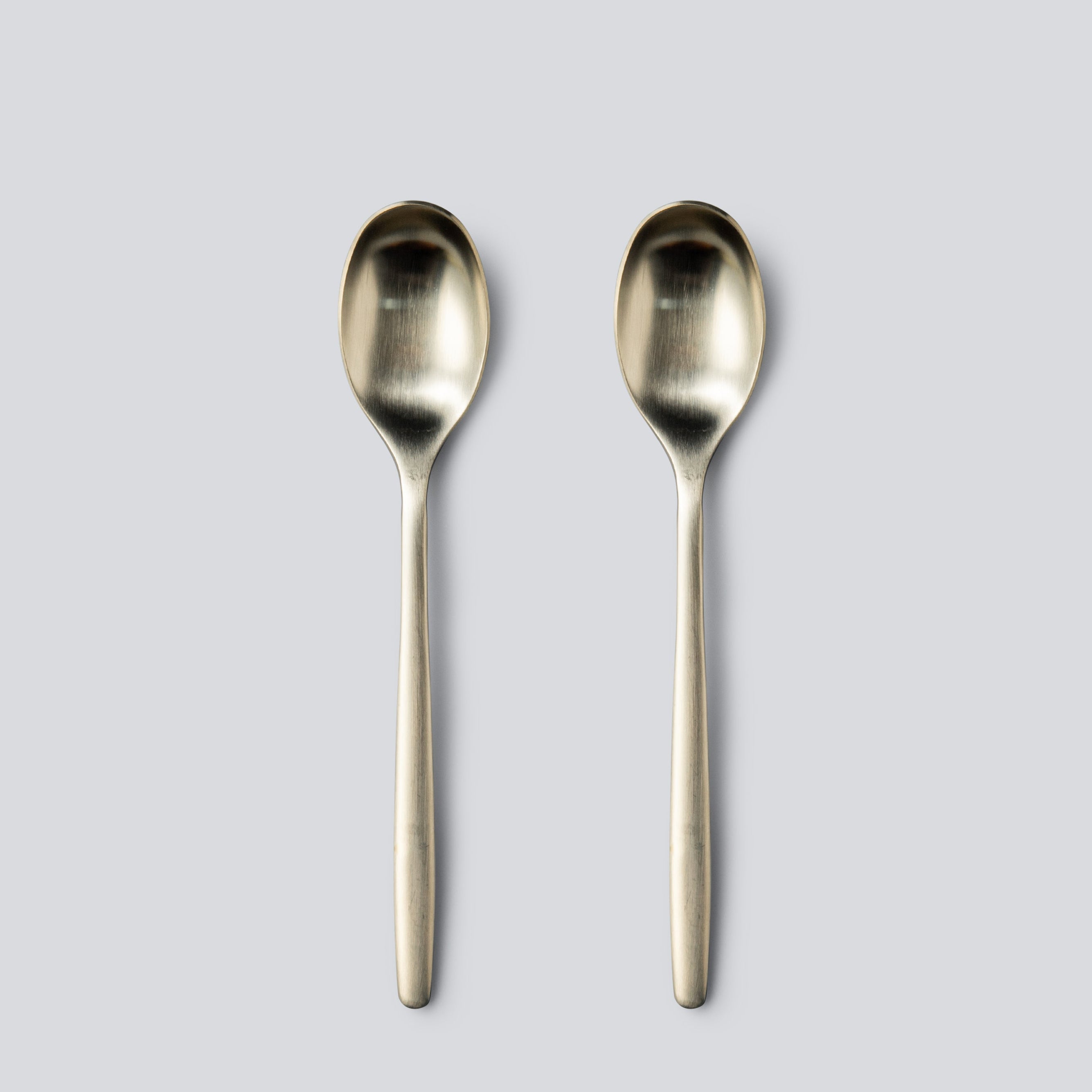 Individual Pieces-JAZZUPCO-Matte Champagne Gold-Ava-Dinner Spoon (2 Pieces)-JAZZUPCO