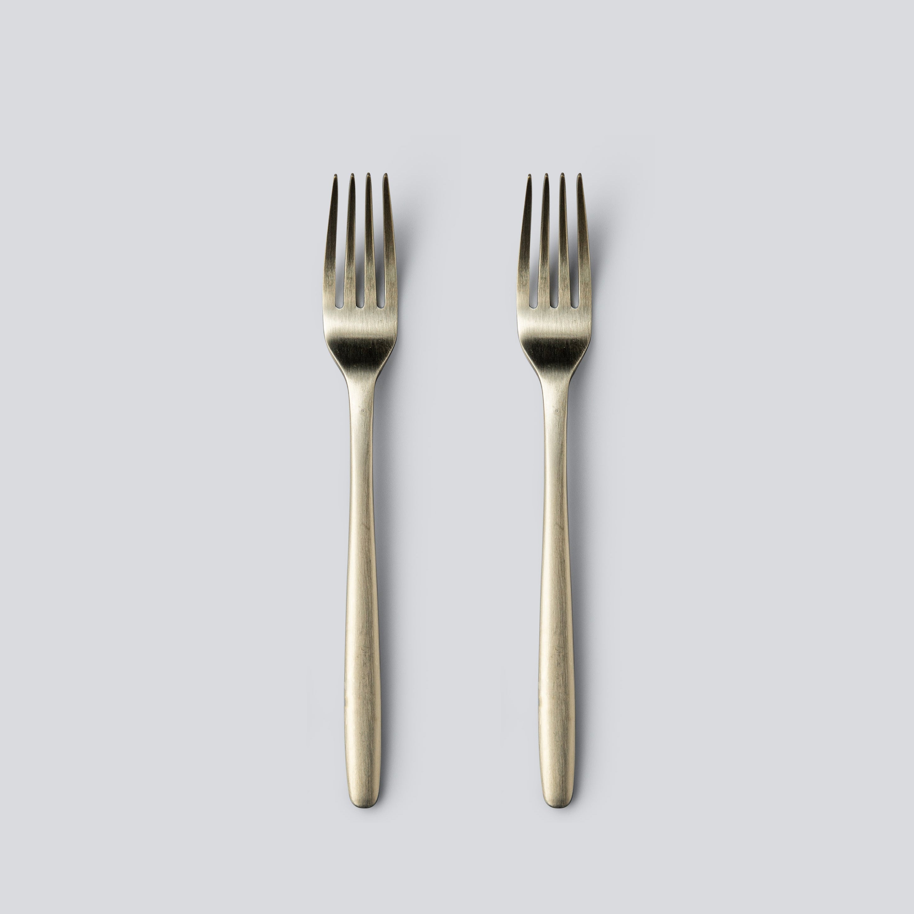Individual & Matching Pieces-JAZZUPCO-Matte Champagne Gold-Dinner Fork (2 Pieces)-JAZZUPCO